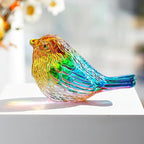 H&D HYALINE & DORA 3" Colorful Glass Bird Figurine Miniature Blown Glass Birds Bird Gifts for Bird Lovers Women Men Animals Collectible Figurines for Desk Table Decor