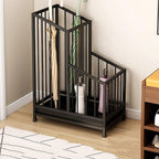 Indoor Metal Umbrella Stand，Umbrella Storage，Tall Metal Standing Umbrella Holder，Umbrella Holder for entryway，for Hotel，Offices，Home，Commercial(Black,40 * 25 * 62cm/16 * 8 * 24.4in)