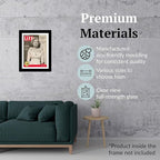 Creative Picture Frames 10.5 x 14 Magazine Frame with Full-Strength Glass, Holds Up To A 1/4" Thick Media with Installed Hangers for Easy Mounting, 12x16 Manhattan Black Frame with White Mat