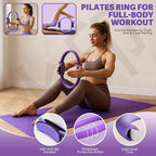 Pilates Essentials Kit for Women-Home Yoga Set,Including Foot Pedal Puller,Pilates Ring,Figure 8 Resistance Band,Pilates Ball,Resistance Band,Yoga Stretching Elastic Band,for Travel&Home Workouts