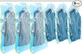 TAILI Hanging Vacuum Sealer Storage Bags Space Saver Bags for Clothing, Suits and Jackets, Closet Organizers, (3 Long, 3 Short) Blue