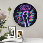 250th Anniversary Decorative Plates 8 Inch Patriotic Decorations Liberty Neon Glitch Commemorative Plates with Stand Memorial Day 4th of July Veterans Day Home & Office