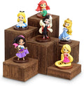 MOOCA Wooden 6 Pcs Square Risers for Display Jewelry and Accessories Display Stand Wooden Risers For Jewelry Figurine, Brown