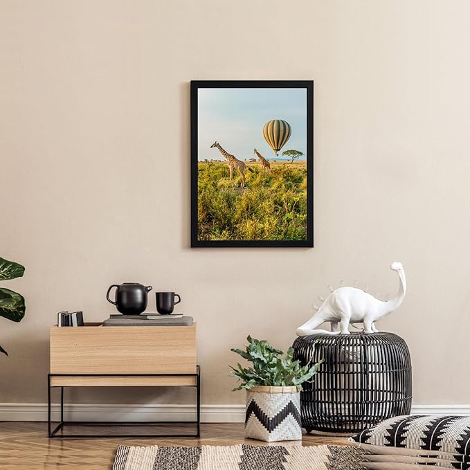 18x24 Poster Frame Black Set of 3, Woodgrain Frame for 18x24 Inch Studio Gallery with Durable Shatter Resistant Plexiglass,Wall Gallery Photos frame 24 by 18 Posters & Art Prints for best gift