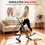 Air Walker Exercise Machine, 30" inch Stride Space Walker Elliptical Trainer for Home Use, Low-Impact Elliptical Cross Trainers Compact Steppers for Men and Women Full-Body Cardio & Leg Toning