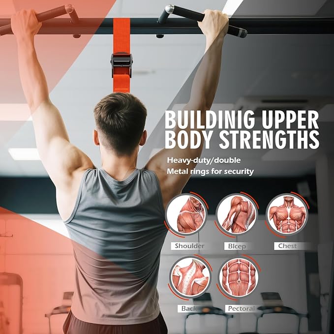 LEEKEY Resistance Bands, Exercise Bands with Handles,Pull Up Assist Bands - Band Set with Door Anchor - Bands for Working Out,Band for Men and Women Fitness Training,Home Workouts