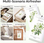 MYARO 12 Pack Jasmine Scented Sachets for Drawer, Closet & Small Spaces Air Freshener Bags, Odor Eliminator for Car, Shoes, Bathroom Home Fragrance Gift Set