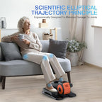 Under Desk Elliptical, Elliptical Leg Exerciser for Seniors, Home Portable Elliptical with Remote Control and 12 Adjustable Speeds, Electric Seated Pedal Exerciser