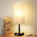aooshine Pull Chain Small Table Lamp - 3 Color Temperature Bedside Lamp for Bedroom with USB Port, Minimalist Nightstand Lamp with Black Base, Desk Lamp for Kids Room Dorm, Bulb Included