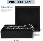 SRADMO Black and White Wood Box Sign Desk Decor 6x6, Inspirational Desk Decor Wooden Block Box Sign For Home Office Shelf Table Decoration (Black)