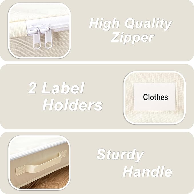Under Bed Storage with Wheels, Rolling Under Bed Storage Containers with Label Holders for Clothes, Shoes and Blankets, Underbed Shoe Organizer with Cover, 2 Pack Black (30.71x15.7x7.28 in)