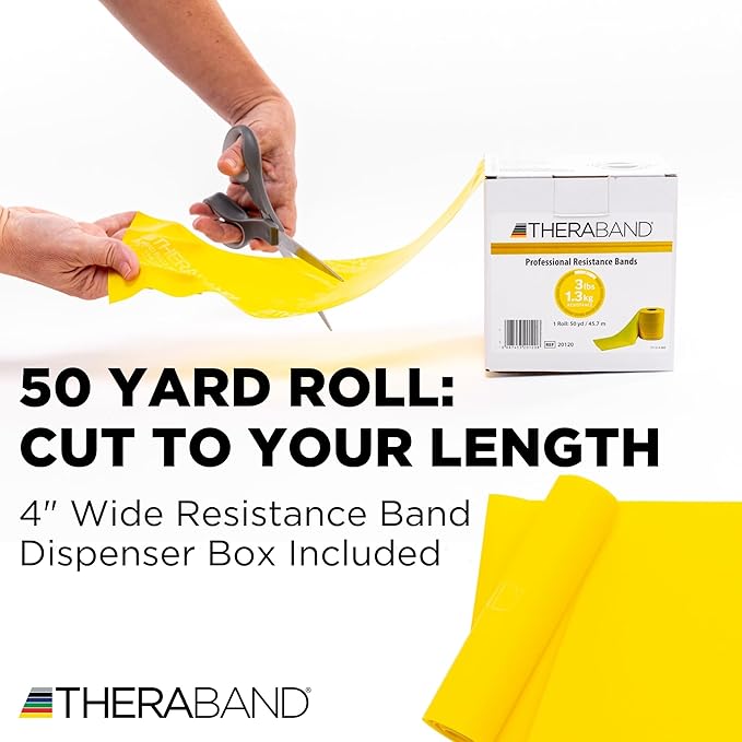 THERABAND Resistance Band, Special Heavy, 50-Yard Roll, Elastic Band for Exercise