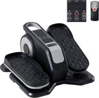 Under Desk Elliptical Machine, Portable Seated Pedal Exerciser with Remote Control, 3 Modes & 12 Adjustable Speeds, Quiet Fully Assembled Electric Leg Exerciser for Seniors Home Office