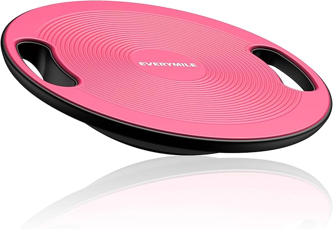 EVERYMILE Wobble Balance Board, Exercise Balance Stability Trainer Portable Balance Board with Handle for Workout Core Trainer Physical Therapy & Gym No-Skid Surface