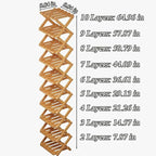 2/3/4/5/6/7/8/9 Tier Bamboo Folding Shoe Rack,2026 New Bamboo Foldable Shoe Rack,no Installation Required,Vertical Multi-Layered Organizer,Space-Saving for Entryways& Balconies (Brown, 10)
