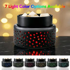 VICTORIA AROMA Cearmic Wax Melt Warmer - 7 Colors Changing LED Light Candle Wax Warmer for Scented Wax, Electric Fragrance Wax Melter for Home, Office, Bedroom Decor, and Gifts