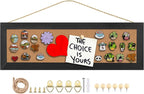 Cork Board Bulletin Board, 5.5x16.5inch Small Enamel Pin Board, Bulletin Board for Wall, Pin Board Cork Board for Brooch Pin Storage Display