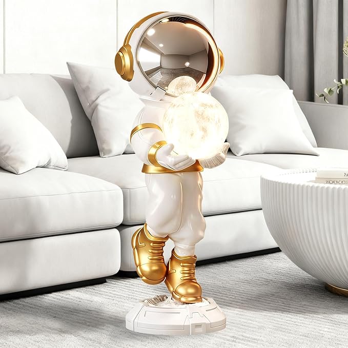 Astronaut Statue, Spaceman Sculpture, Home Decor Sculpture, Cool Metal mask Decoration, Large Spaceman Figurine Decoration