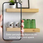 BAOBAB WORKSHOP Solid Wood Floating Shelves for Wall 30 Inches Long, Wooden Shelf Bathroom Large, Light Oak Floating Shelves for Room Wall Mounted Kitchen Farmhouse, Natural Wood, 30W × 6.7D, Set of 2