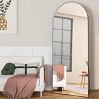 Full Length Mirror 71"x25" Arch Mirror Floor Mirror with Stand Wall Mirror Black Arched Full Body Mirror Standing Hanging or Leaning Against Wall Bedroom Mirrors for Entry, Living Room
