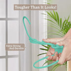 Utopia Home Plastic Hangers 30 Pack - Perfect Space Saving Clothes Hanger - Durable and Strong - Perfect Closet Organizers with Shoulder Grooves (Aqua)