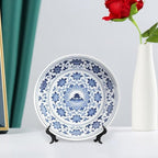 Chinese Style Blue And White Pattern-Q9 Bone China Decorative Plate, 7inch Wall Art Home Decor