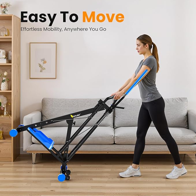 OWLSKY Air Walk Elliptical Exercise Machine for Home Gym – Full-Body Cardio Cross Trainer Glide Exercise with LCD Monitor, Device Holder, Low-Impact Workout, Full Body Fitness Equipment 400LBS