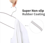 TOPIA HANGER Metal Hangers 30 Pack, Non Slip Clothes Hangers Space Saving, Heavy Duty Rubber Coated Wire Hanger for Coat, Shirt, Dress, Pants-Grey, CT12G30