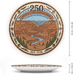 250th Anniversary Decorative Plates 10 Inch Patriotic Decorations Nature Theme Commemorative Plates with Stand Memorial Day 4th of July Veterans Day Home & Office