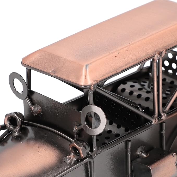Keenso Vintage Car Model,Handcrafted Collections Collectible Vehicle Iron Retro Car Model for Decoration (Antique Bronze)