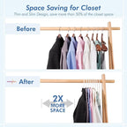 HOUSE DAY White Plastic Hangers 16 Pack, Space Saving Coat Hanger, Clothes Hanger with Non Slip Hooks, Plastic Clothing Hangers for Closet, Ideal for Everyday Use on Shirts, Coats, Pants, Dress