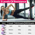 WALITO Ankle Resistance Bands with Cuffs, Exercise Bands for Legs and Butt, Booty Workout Equipment for Kickbacks and Hip Fitness Training