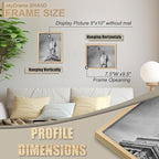 Natural Solid Wood 8x10 Picture Frame, Display 8 x 10 Inch Picture Poster Photo, Vertical & Horizontal Wall Hanging - 2 Pack/Natural/8"x10"