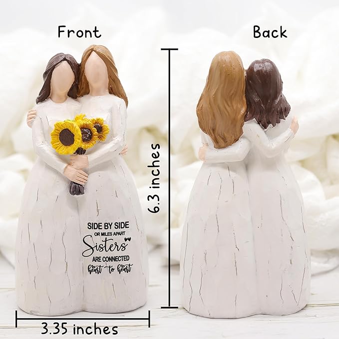 Sister Figurines, Best Sister Gifts from Sisters, Friendship Gift for Women Sisters for Birthday, Christmas