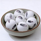 Set of 6 Decorative Orbs for Centerpiece Bowls for Dining Table Centerpiece Decor - 2.6in Feather Pattern Orb - Coffee Table Decor Ball - Bowl Excluded