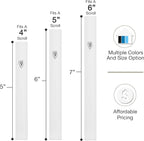 A&S Mezuzot Alumium Mezuzah Case in Silver Shin Design Weatherproof Door Mezuza Judaica Art for Home Blessing (White, 7 Inches)