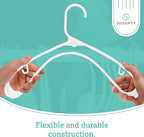 Sharpty Plastic Clothes Hangers - Adult Plastic Hanger - Clothing Hangers - Standard Hangers for Clothes - Space Saving Hangers - Ideal for Shirt, Dresses, Coat Hangers (60-Pack, White)