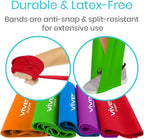 Vive Resistance Bands for Working Out (5 Pack) - Exercise & Workout Resistance Kit - Stretch, Elastic Loop Bands for Physical Therapy, Pilates, Yoga & Gym, for Men & Women