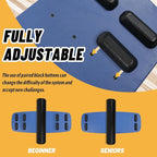 Balance Borad Sports Trainer-with Adjustable Stopper- Stability Board for Physical Therapy,Yoga,Surfing Training-Max Load 350lbs with Aiti- Slip Surface