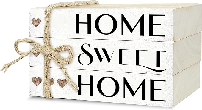 Mini Decorative Books For Home Decor, Small Wood Book Stack For Table Decor, Home Decor Book For Living Room Mantel, Farmhouse Stacked Books Decorative（L40）