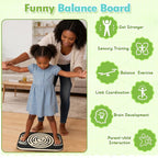 Balance Board Maze for Kids, Wobble Board Rocking Seesaw Sensory Training with 6 Balls, Non-Slip Pedals Indoor Outdoor for Boys Girls