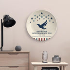 250th Anniversary Decorative Plates 10 Inch Patriotic Decorations Minimal Eagle Commemorative Plates with Stand Memorial Day 4th of July Veterans Day Home & Office