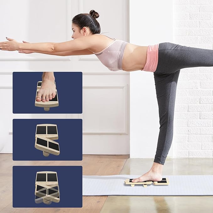 Ankle Balance Board & Ankle Strengthener - Non-Slip Axis Board Wobble Board for Physical Therapy, Fast Injury Recovery & Core Strength, 300lbs Capacity - Ideal Balance Trainer for Athletes, Seniors, Home & Gym Use