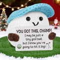 Golf Gifts, Positive Crochet Funny Golfers Presents for Women, Emotional Help Handmade Knitted Golf Themed Doll, Funny Gag Gifts for Golfers
