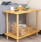 BTSKY Woven Magazine Holder, Water Hyacinth Magazine Basket, Natural Narrow Storage Basket Bin for Books & Files, Magazine Rack with Built-in-Handle for Home, Office & Desk - 15.4x5.5x9.8 Inch