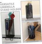 OUNONA Umbrella Stand Drip Tray Entryway Organizer for Umbrellas Canes and Walking Sticks Compact Stylish and Functional Storage for Home and Office
