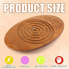 Wooden Balance Board with Maze Wobble Board with 2 Beads Rocker Balance Disk for Leg Workout, Exercise Training, Physical Therapy, Bodyweight Fitness, Skiing, Surfing, Skateboarding