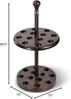 Asterom Handmade Wooden Stand for Walking Sticks & Umbrellas - Stylish Display Cane Stand Holder for Entryway (Walnut Color)