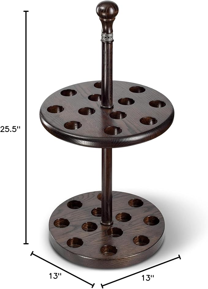 Asterom Handmade Wooden Stand for Walking Sticks & Umbrellas - Stylish Display Cane Stand Holder for Entryway (Walnut Color)