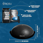 BOSU Sport Balance Trainer, Travel Size Allows for Easy Transportation and Storage, 50cm,